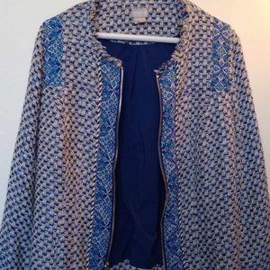 Like new Chico’s Tweed Jacket Women’s size 1 (US 8/10) Tweed material